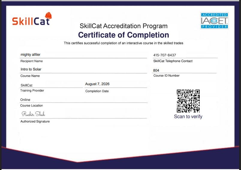 SkillCat — Intro to Solar