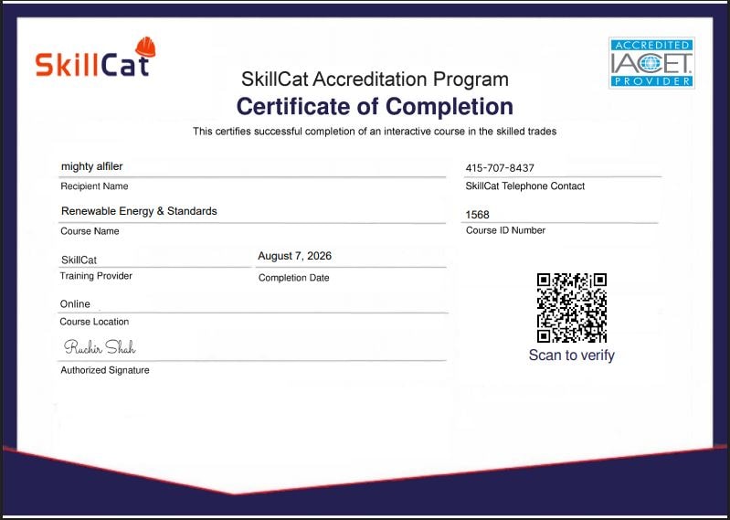 SkillCat — Renewable Energy & Standards